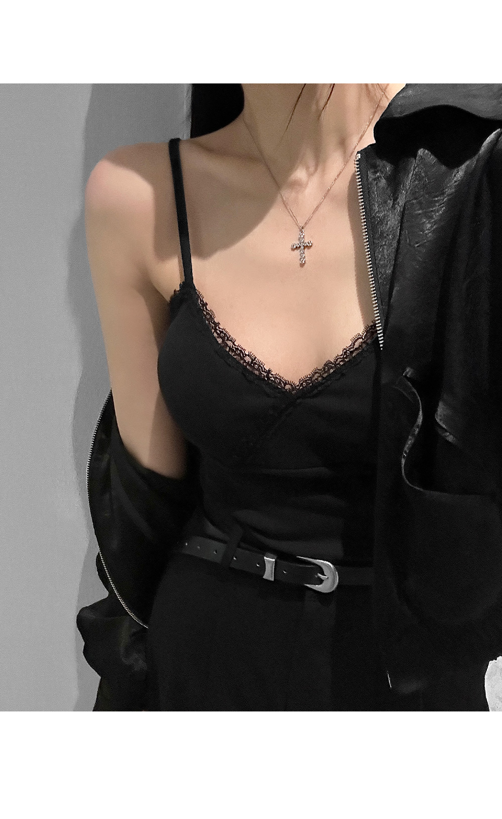 새틴 글리터 블루종 상세 이미지 20